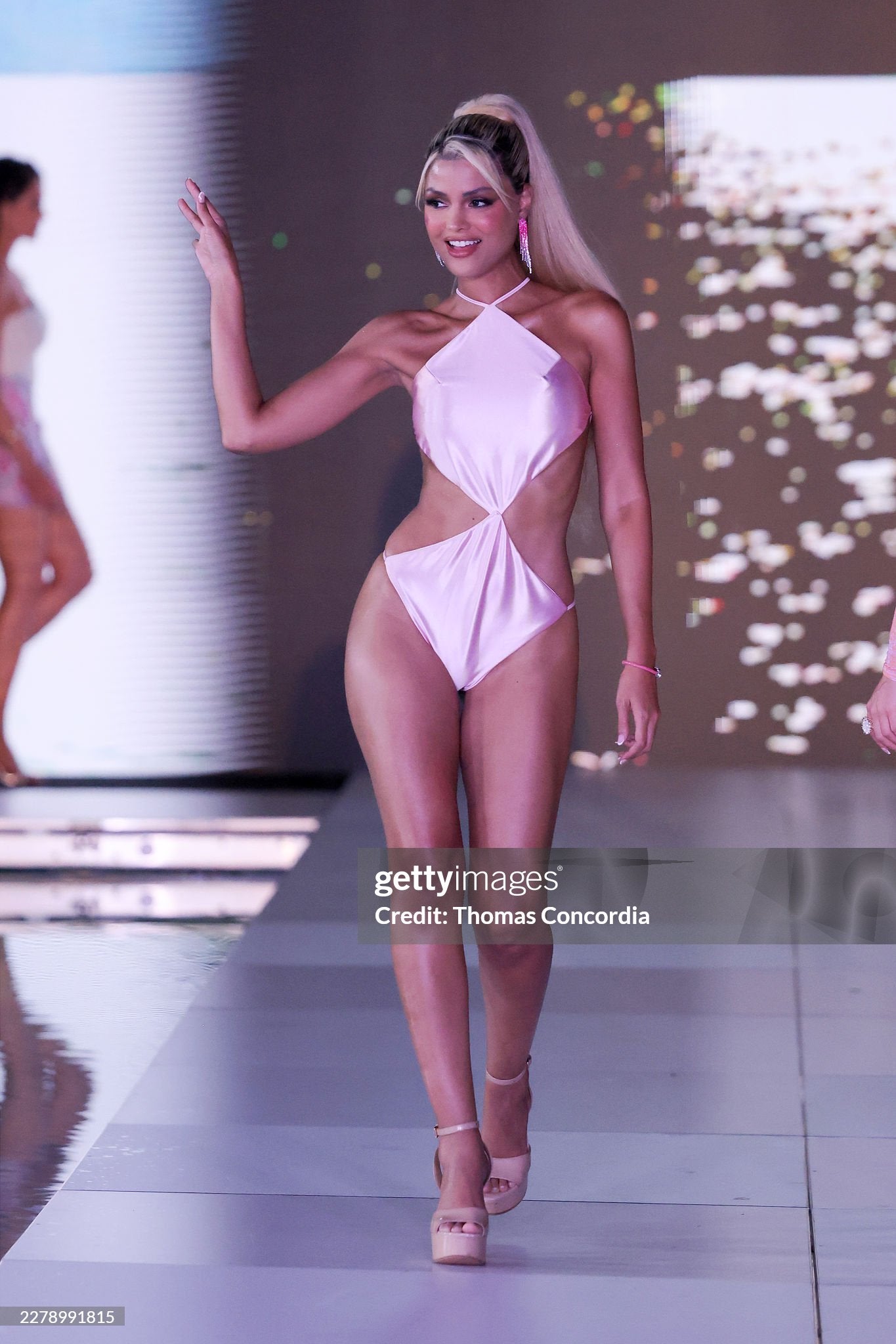 Pink champagne, cut out bodysuit
